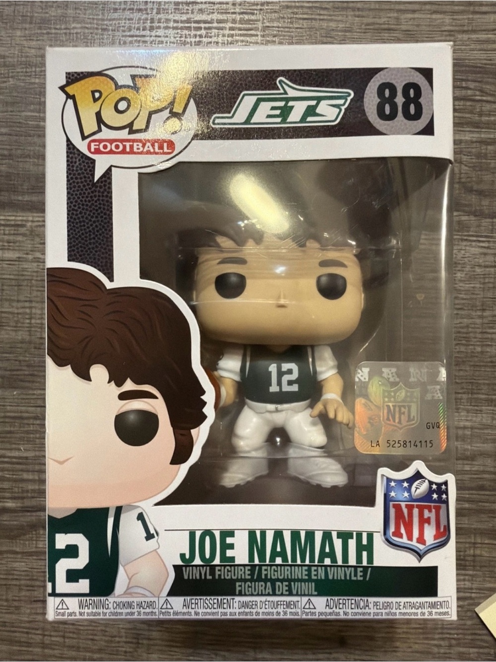 Funko POP! Sports NFL Joe Namath Jets Home #88 Vinyl Figure